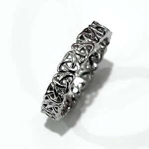 Trinity Knot Celtic Sterling Silver Ring Timeless Elegance With Ancient ...