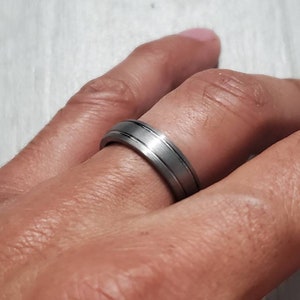 Tungsten Ring, Wedding Men's Ring, Unisex Band, Thumb Ring image 8