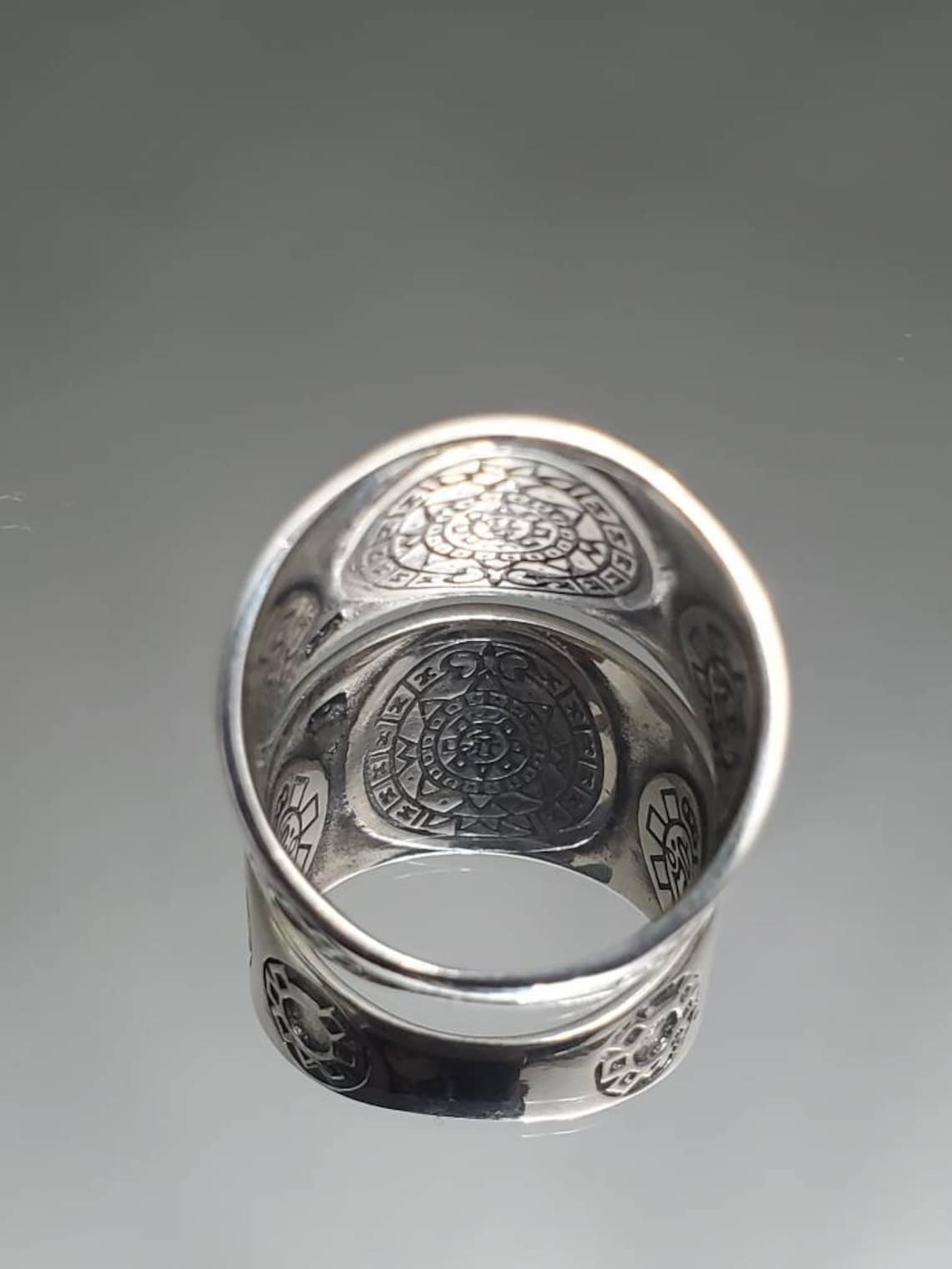 Aztec Calendar Ring Sterling Silver Aztec Ring for Men Large Etsy Aztec Calendar Ring Sterling Silver Aztec Ring for Men Large Etsy