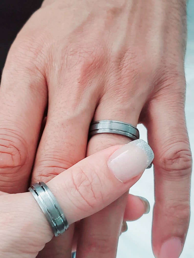 Tungsten Ring, Wedding Men's Ring, Unisex Band, Thumb Ring image 4