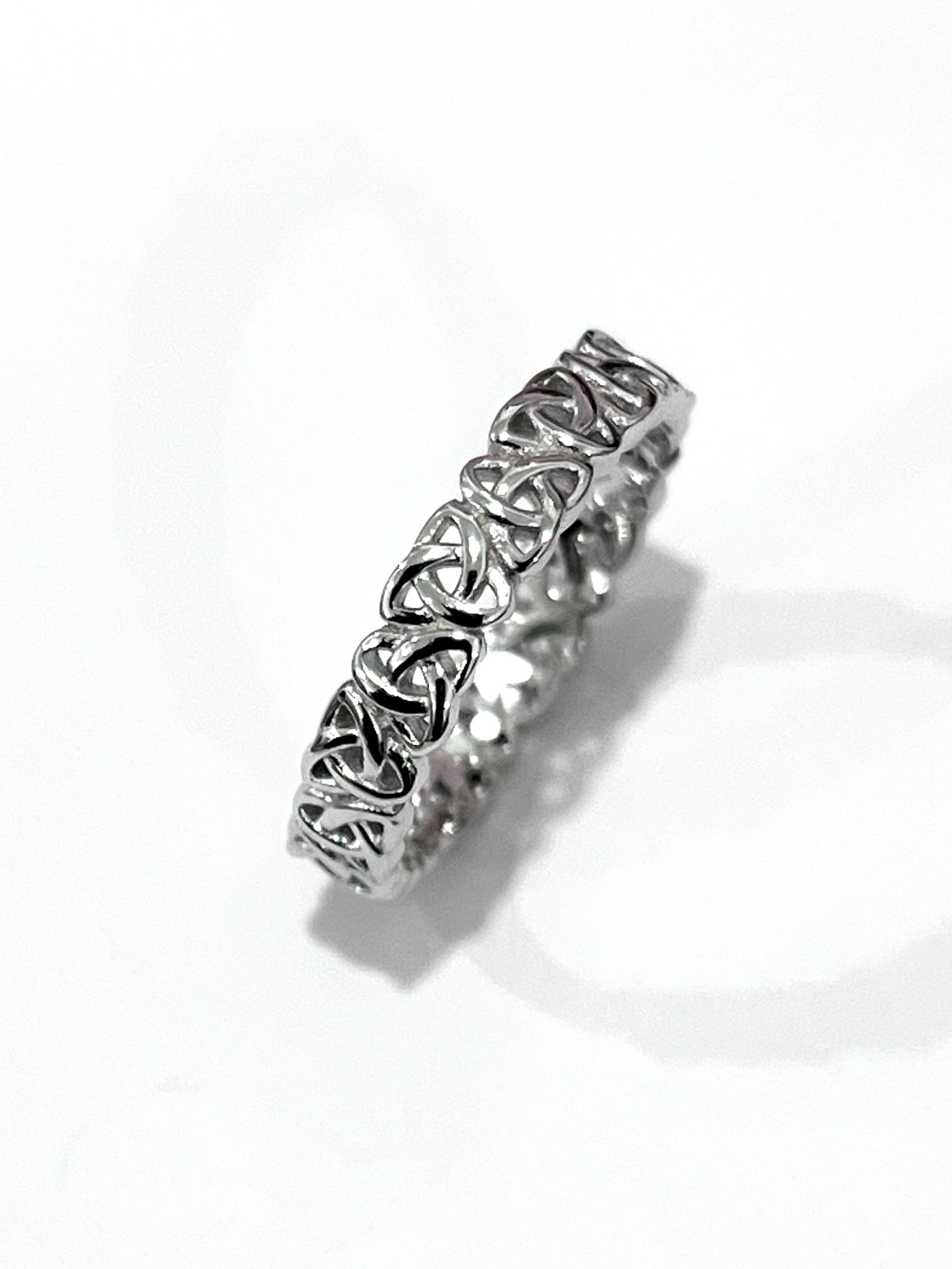 Trinity Knot Celtic Sterling Silver Ring Timeless Elegance With Ancient ...