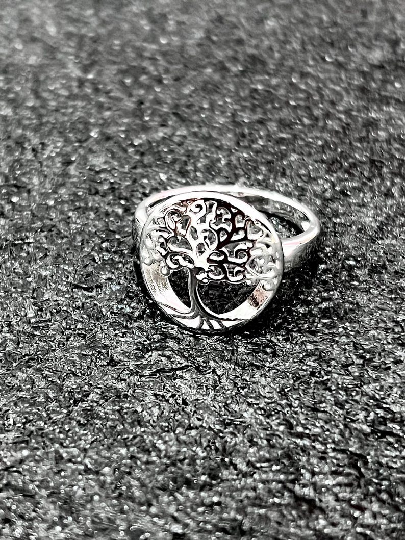 Tree of Life Solid Sterling Silver Ring - 925 Stamped, High Polish, Non ...