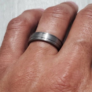 Tungsten Ring, Wedding Men's Ring, Unisex Band, Thumb Ring image 10