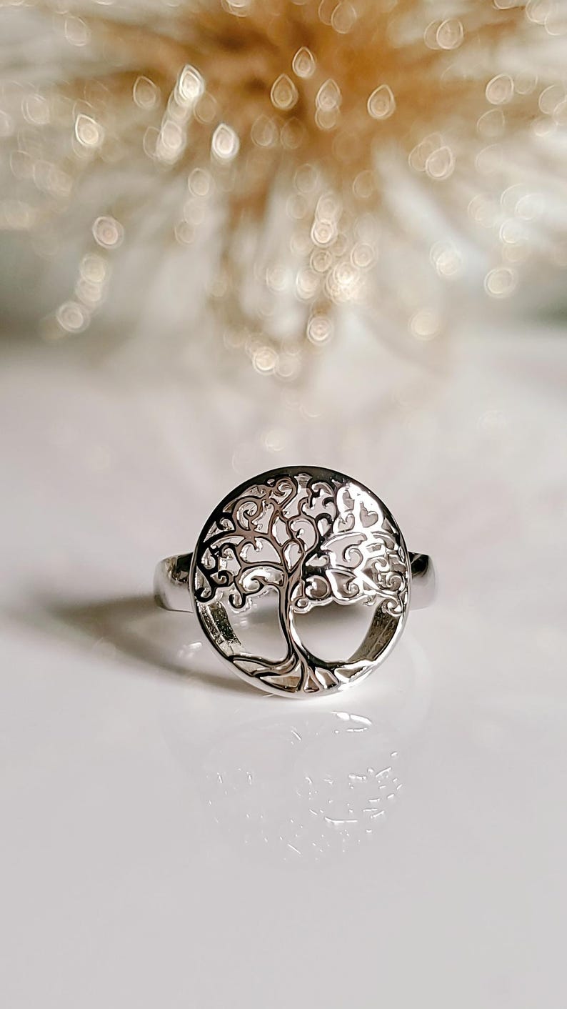 Tree of Life Solid Sterling Silver Ring - 925 Stamped, High Polish, Non ...
