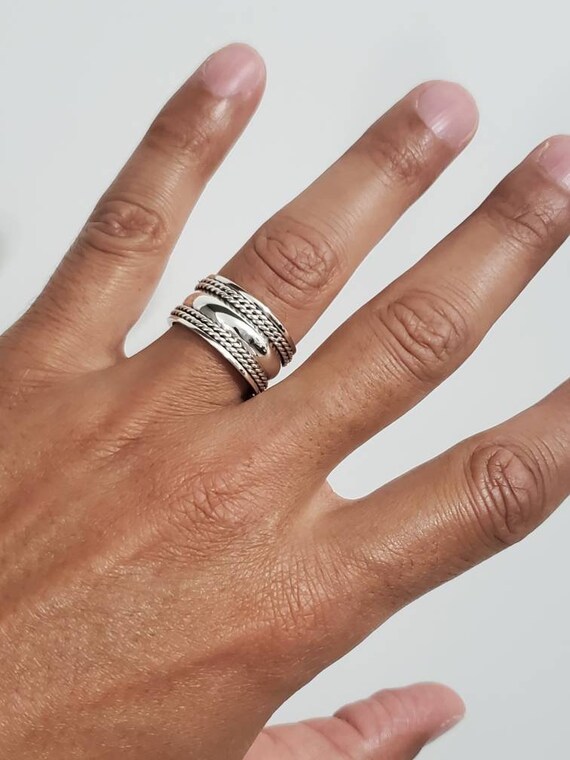 Anello A Fascia In Argento Sterling Fatto A Mano Da 2 Mm: Lucido - Foto 9