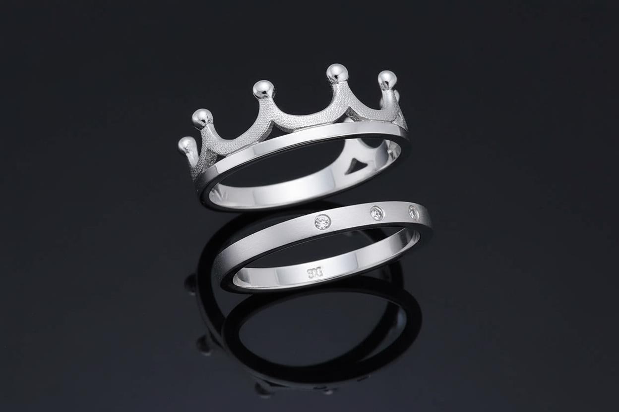 Anillo Mujer Tuscany Silver Plata De Ley Chapado En Rodio - Diseño Corona Tiara Con Circonitas | Joyería Elegante Para Regalo