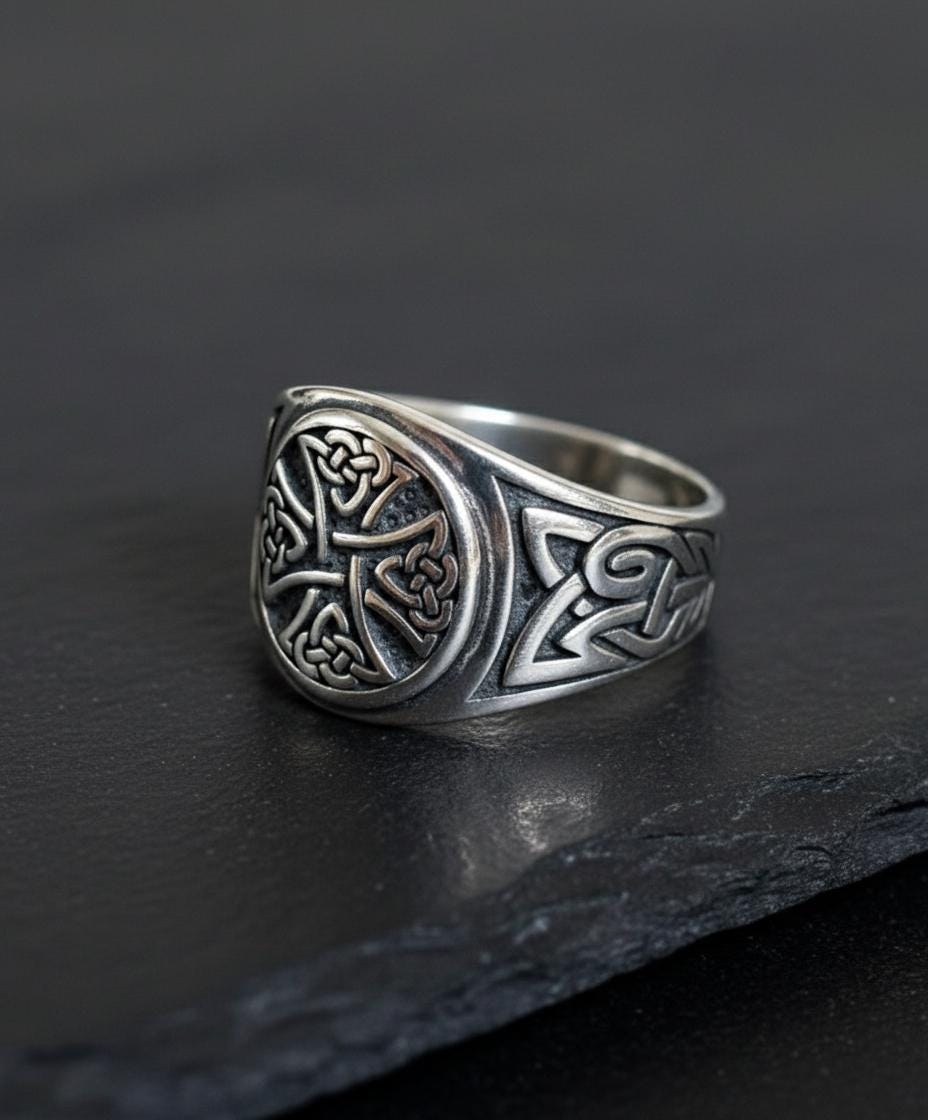 Celtic Cross Ring: 925 Sterling Silver Medieval Christian Jewelry - Etsy