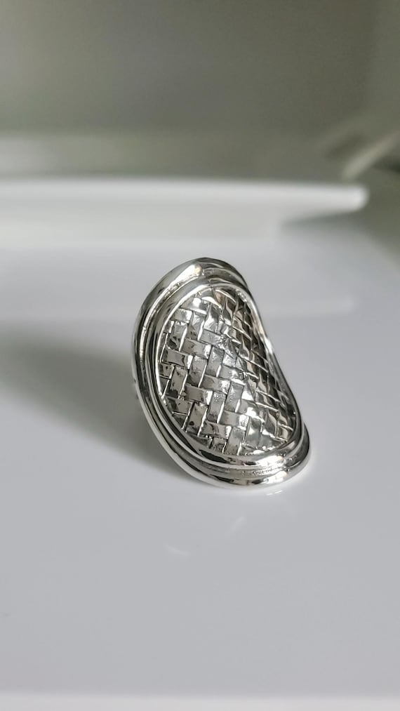 Bague bohème chic et ajustable en argent sterling avec breloque