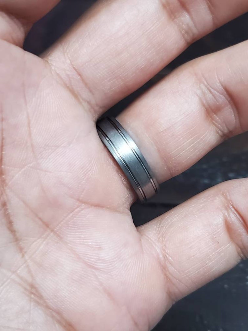 Tungsten Ring, Wedding Men's Ring, Unisex Band, Thumb Ring image 9