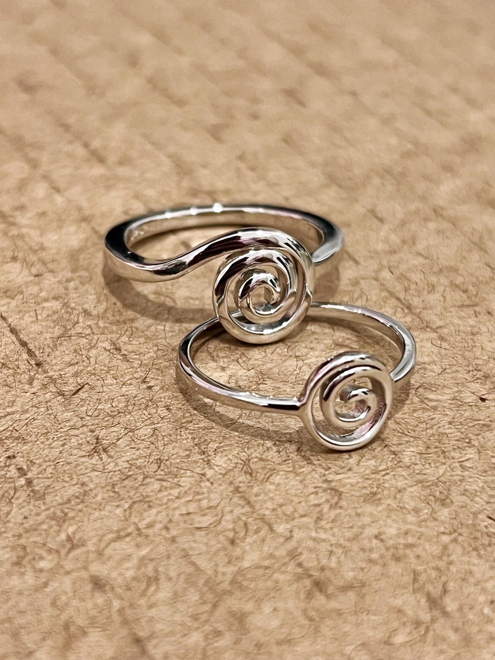Swirl Pattern Sterling Silver Rings Timeless Elegance With a Modern ...