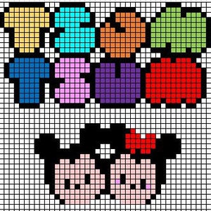 TSUM-TSUM Pixel Coloring for Children _ Printable Coding Pages for Kids ...