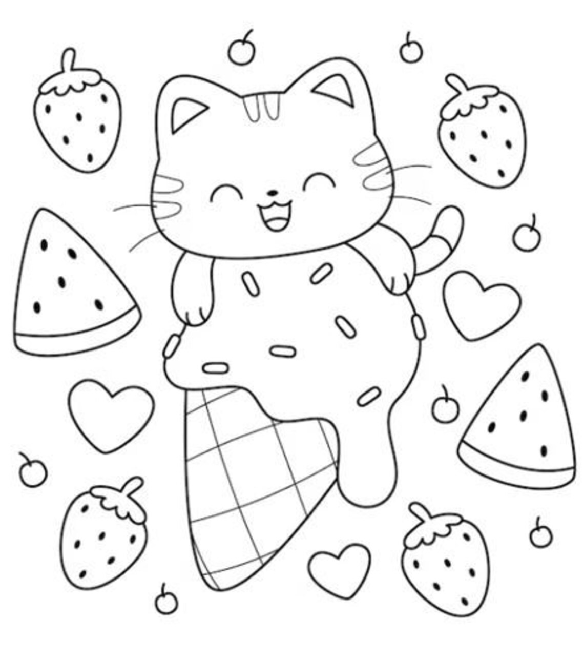 Kitten Coloring Pages, Birthday Kitty, Unicorn Kitty, Kitties and