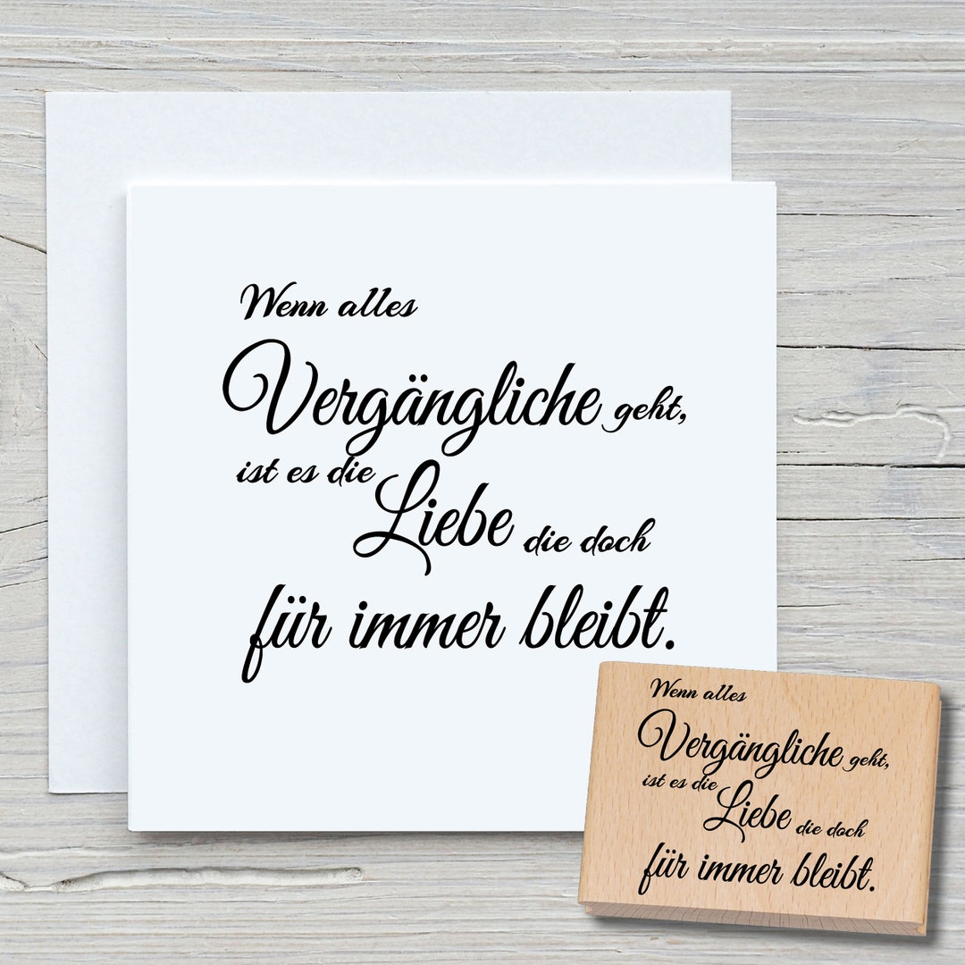 Stempel Wenn alles Vergängliche DIY Motivstempel zum basteln von Karten