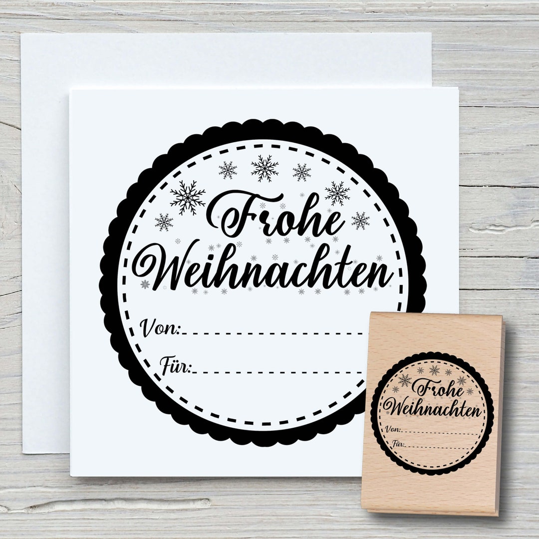 Stempel Frohe Weihnachten Gruß DIY Motivstempel Zum Basteln - Etsy