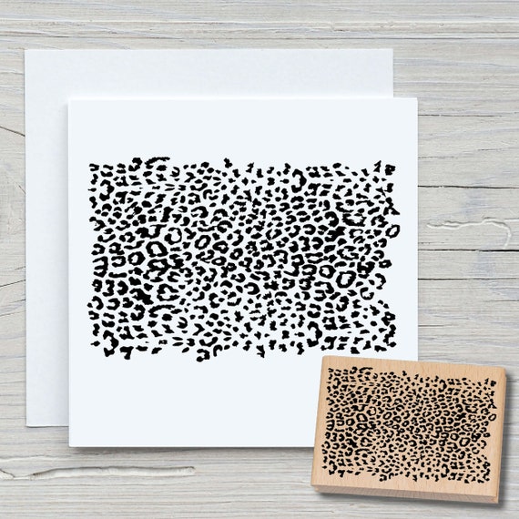 Stamp Leo Pattern DIY Motif Stamp for Crafting Cards, Paper, Fabrics Hobby,  Leopard, Pattern 