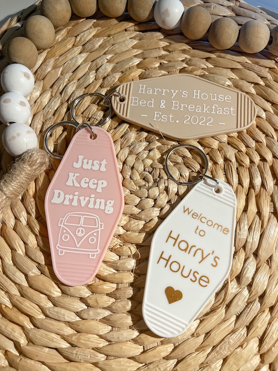 Harry Styles | Harry’s House inspired motel keychains | Keep Driving | You are Home