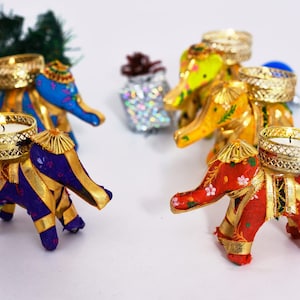 wholesale 200 pcs Indian Elephant Tea Candle Holder Festive Home Decoration, Return Gift, Wedding Gift, Party Gift, Diwali Gift, Gift Ideas