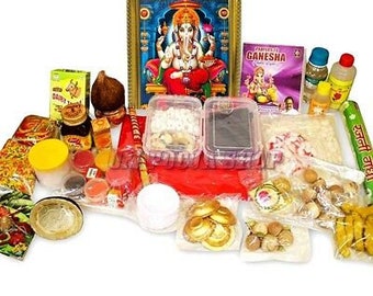 Ganesh JI Pooja Samagri Pooja KIt  Laxmi Ganesh ji Pooja Kit Home Decor Indian Festival Poojan Kit Poojan Kit Poojan Items Ganpati Pooja Kit