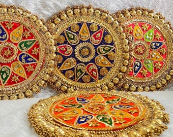 Handcrafted Indian Pooja Thali with Diya | Diwali Festival Decoration| Ethnic Home Temple Decor