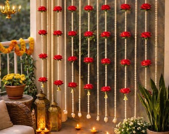Indian Wedding Backdrop Decor Room Divider Curtain Ethnic Home Wall Decoration Festival Hanging