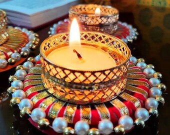 8 Pieces Tea Light Candle Holder Home Decoration Home Living Decor Beautiful Tea Light Holder Party Decoration Diwali T light candle Holder