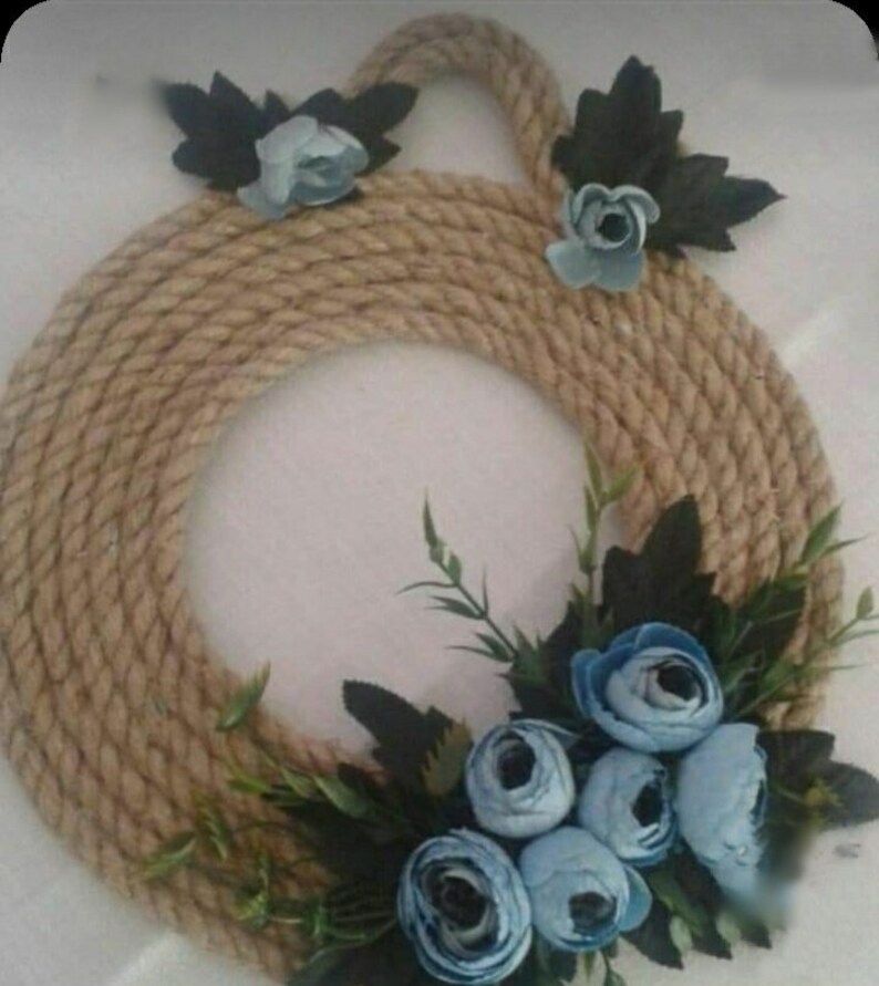 Jute Wall Decor Jute Flower Decor Farmhouse Decor Jute Home Decor