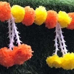 Sale on Indian Multi Color Artificial Decorative Garland Strings for Wedding Party Decoration Festival Decorations Home Decorations Pom Pom C
