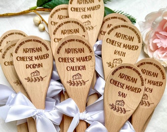 Business Logo Wooden Spoon Engraved, Custom Promotional Gift, Personalised Gift For Small Business Owner, Company Award Trophy, Charity Gift