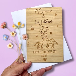 Cute Happy Mothers Day Card 2025 Personalised, First Mothers Day As Grandma Gift, New Mum and Bub Keepsake From Baby, Mama Birthday Card