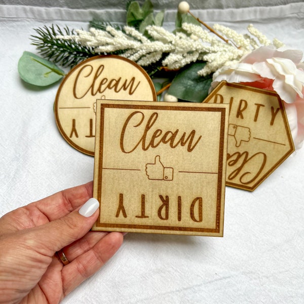 Dishwasher Sign, Dishwasher Magnet Clean Dirty, Kitchen Organisation, House Warming Gift, Kitchen Gift for Mum, New House Gift for Friend