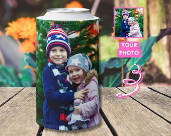 Premium Stubby Holder Personalised With Your Photo, Custom Beer Can Cooler, Valentine Gift For Him, Fathers Day Gift For Dad, Birthday Gift