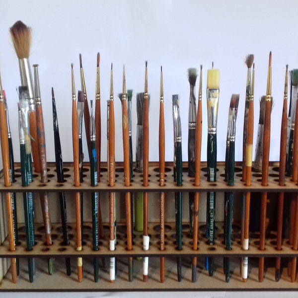 Brush Holder paintbrush holder stand 67 Paint brushes Wall mount or Freestanding