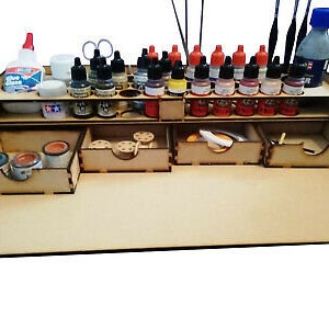 Workstation With Drawers AK Paint Pots Built Ready To Use!