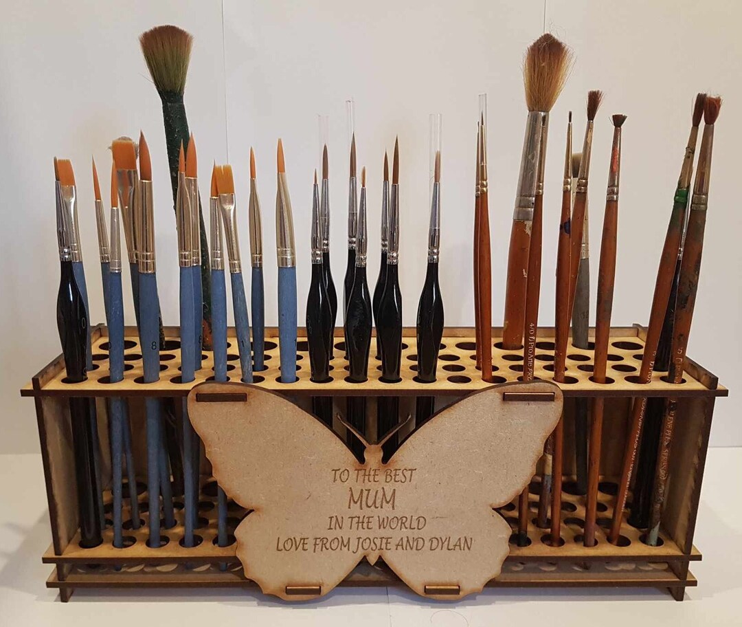 Paint Brush Holder Paintbrush Holder Stand Designed to Hold 67 Artist — free download