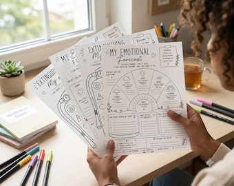 Emotional Regulation Worksheets, Anger Management Tools, SEL Therapy Activity (Digital Download)