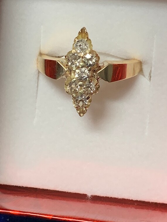 Antique 14kt gold Diamond Ring - image 4