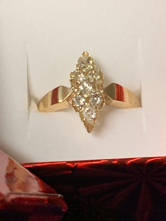 Antique 14kt gold Diamond Ring - image 1