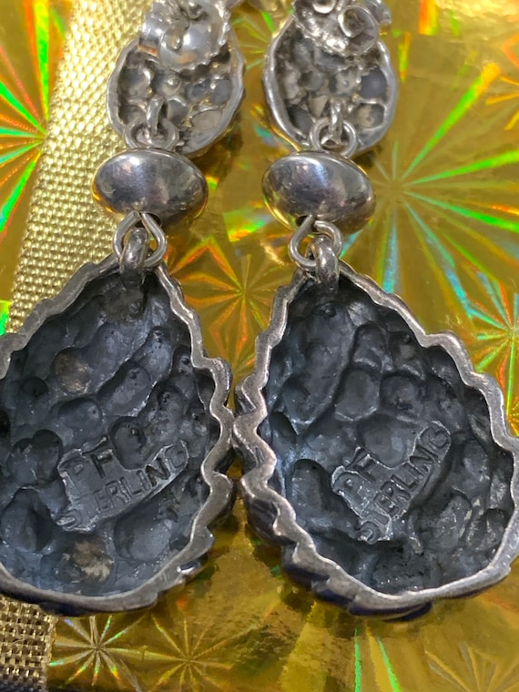 Sterling Silver Drop Pineapple Earrings - image 3