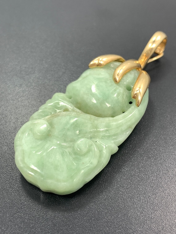 Hand Carved Jade Plum Flower Bud