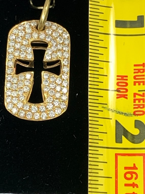Pave Diamond and 18kt Cutout Cross - image 5