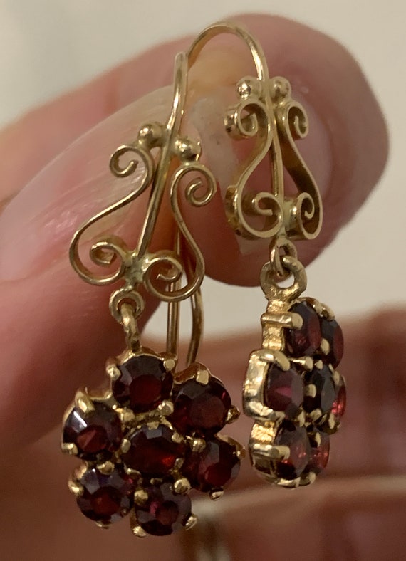 Vintage Garnet drop Earrings