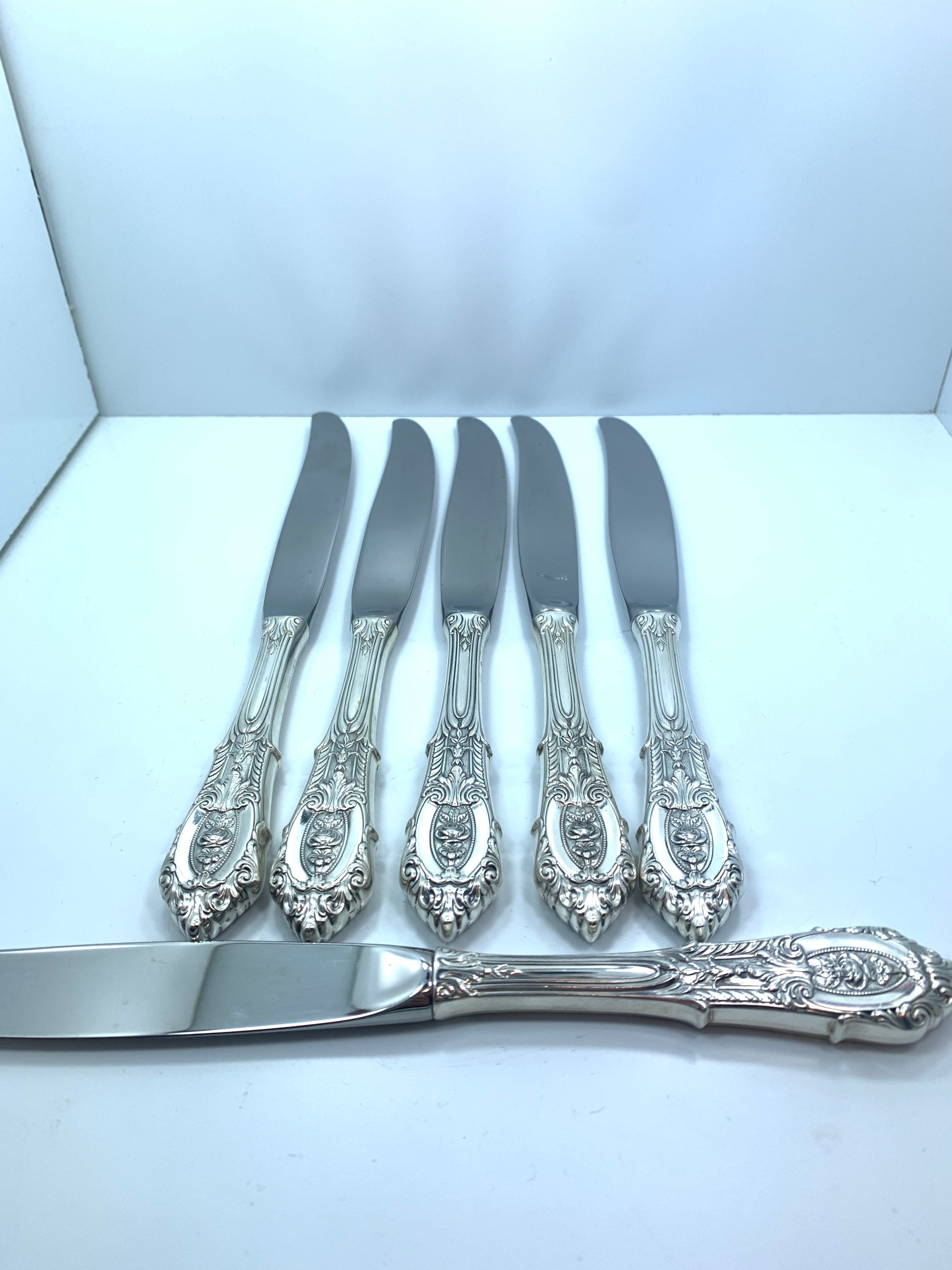 9" SIR CHRISTOPHER MODERN HOLLOW ONE EACH WALLACE STERLING SILVER DINNER KNIFE 