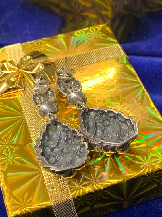 Sterling Silver Drop Pineapple Earrings - image 4