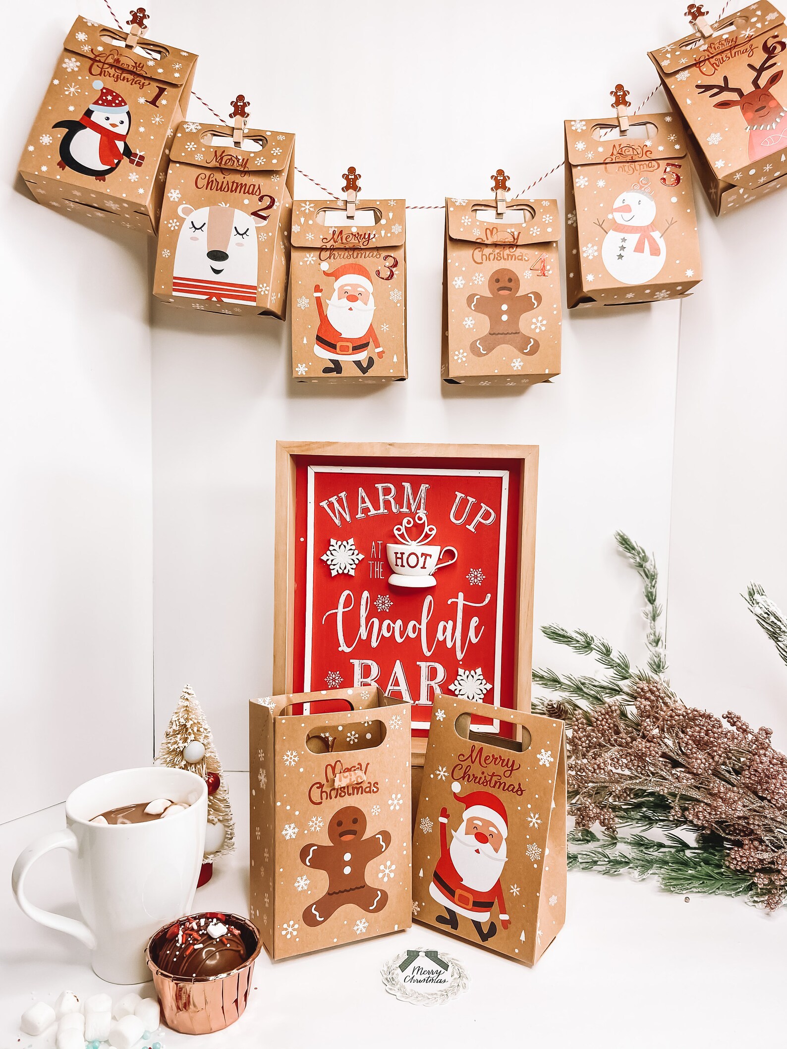 Hot Chocolate Cocoa Bombs Advent Calendar Christmas Holiday Etsy