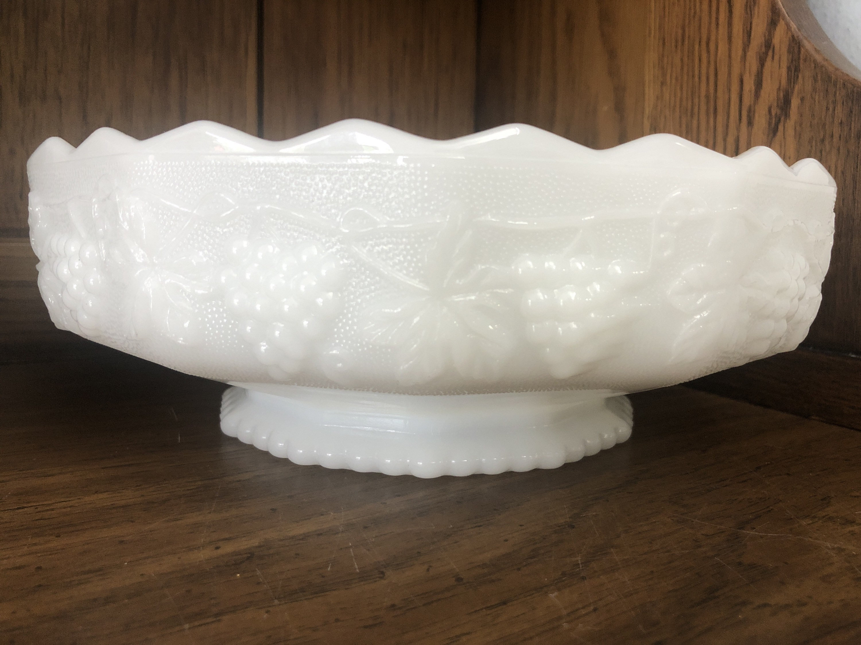 Anchor Hocking Fire King WareMilk Glass Grape & Vine Fruit Etsy