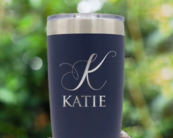 Personalized 20 oz Tumbler, Stainless Steel, Bridesmaid Gift, Groomsmen Gifts, Wedding Tumbler, Bridal Party