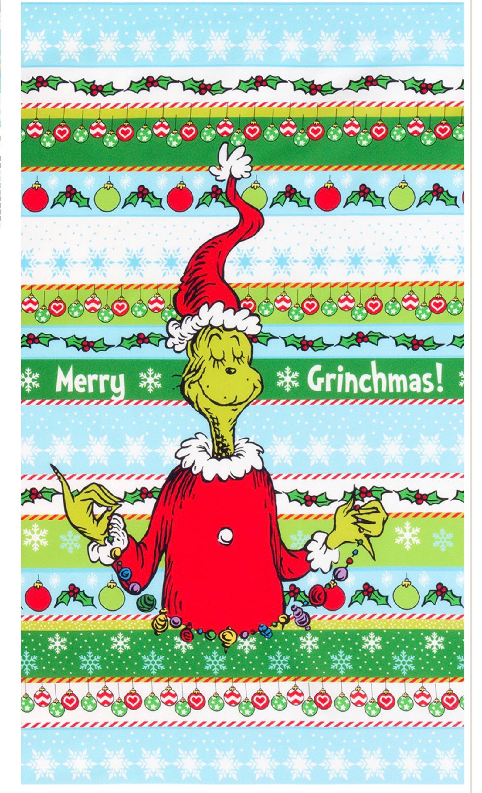 How the Grinch Stole Christmas Quilt Fabric Panel 24 X 44 Etsy