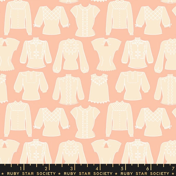First Light Blouses Shirts Dresses Peach Blossom -- 1/2 Yard Cut | Ruby Star Society | RS5050 13