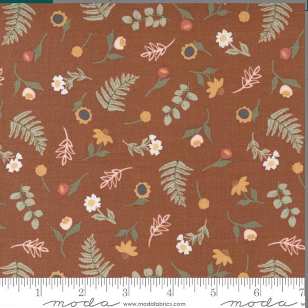 Flower Pot Clay Fresh Cut Floral Small Floral Scattered Floral -- 1/2 Yard Cut | Lella Boutique | Moda 5162 15