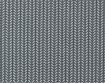 Red Barn Christmas Santas Tracks Blender Herringbone Stripe Black -- 1/2 Yard Cut | Sweetwater | Moda 55535 23